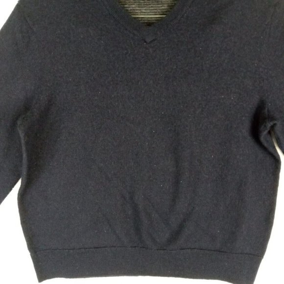 Club Room Womens Sweater Blue M‎ Merino Wool Long Sleeve V Neck Sweatshirt - Picture 3 of 8